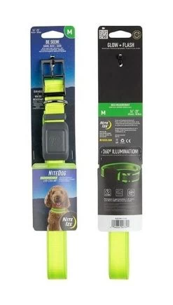 Nite Ize NiteDog Rechargeable LED Collar -Outdoor Lighting Store nite ize nitedog rechargeable led collar ndcr 59368.1616660357
